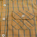 Boys Orange  Short Sleeve Check Pocket Shirts