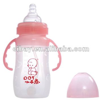 Silicone bottle feeding bottle with handle