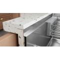 Handmade Anti-rust Stainless Steel Low Divided Kitchen Sink