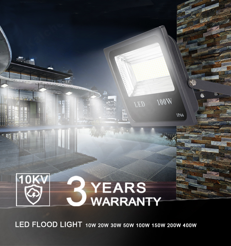 KCD Factory price high lumen ultra slim smd 200W high pf aluminum body led flood light