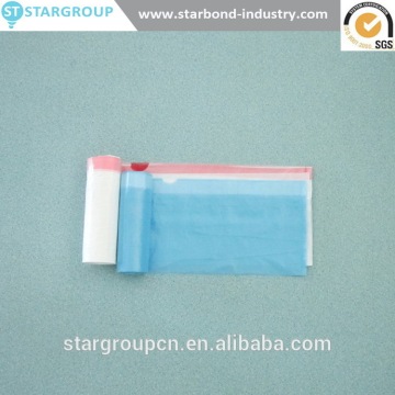 plastic darwstring garbage bags on roll