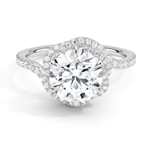 Pave Setting 18k White Gold Lab Diamond Ring