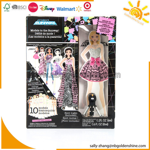 Runway Show Paper Doll With Spot Light