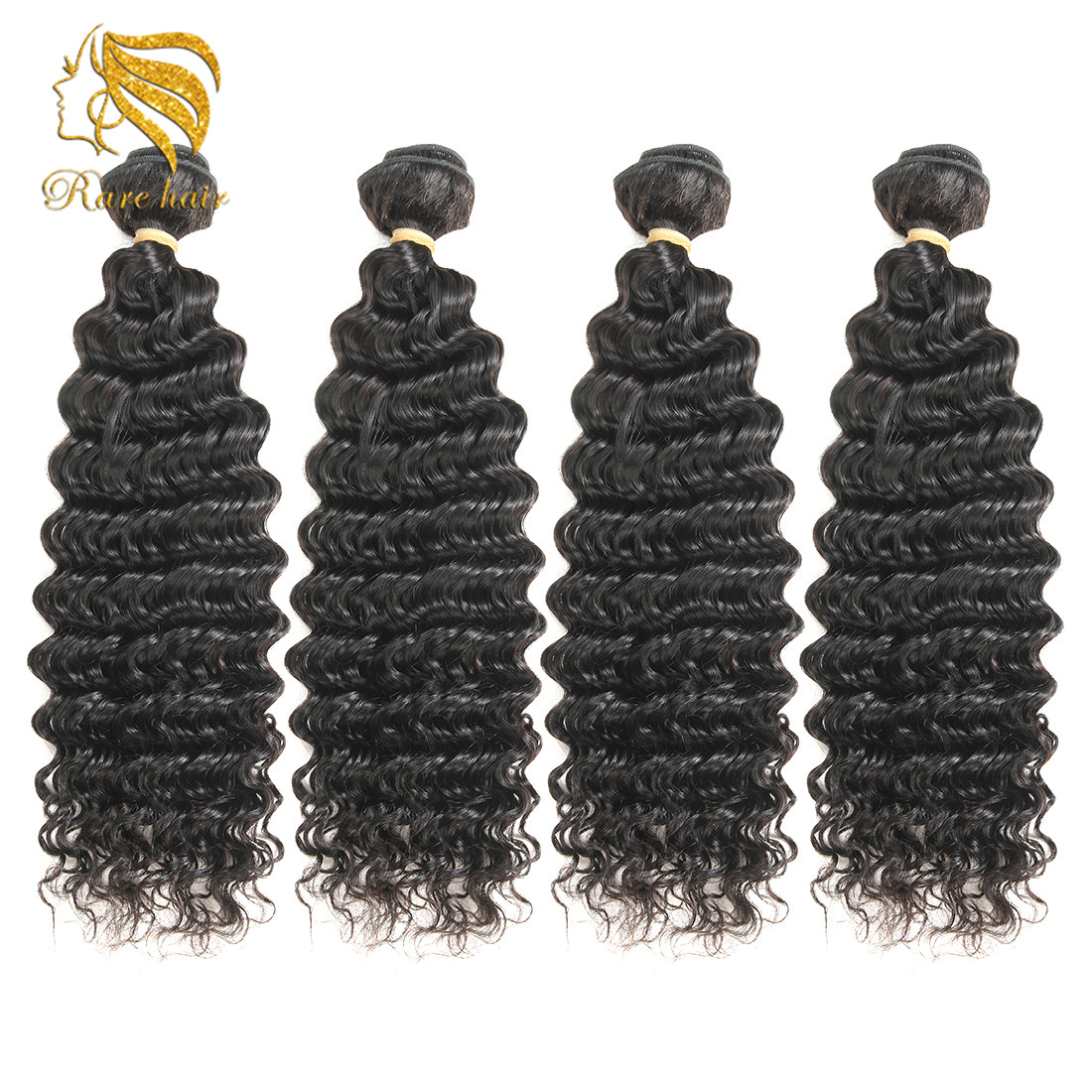 Human Hair 9A Deep Curly Angel Trio Deep Wave Bundle Sales Malaysian Brazilian Remy Hair Hair WEAVING Machine Double Weft >=35%
