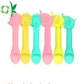 Dễ thương Elephant-hình dạng Toddler Silicone Spoon Train mềm Spoon