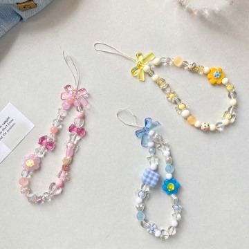 Bow Beaded Mobile Phone Charm Strap Wholesale