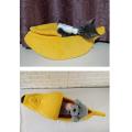 Chenil créatif en forme de banane hiver chaud pour animaux de compagnie