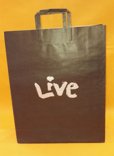 flat handle paper shopping bag