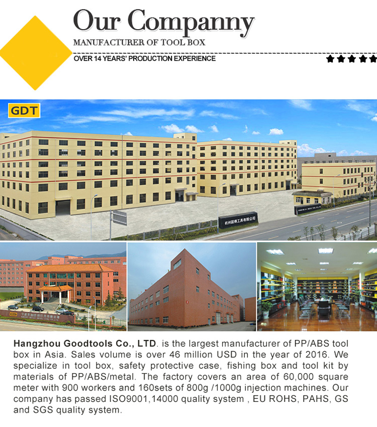 Durable plastic stackable trolley rolling tool case