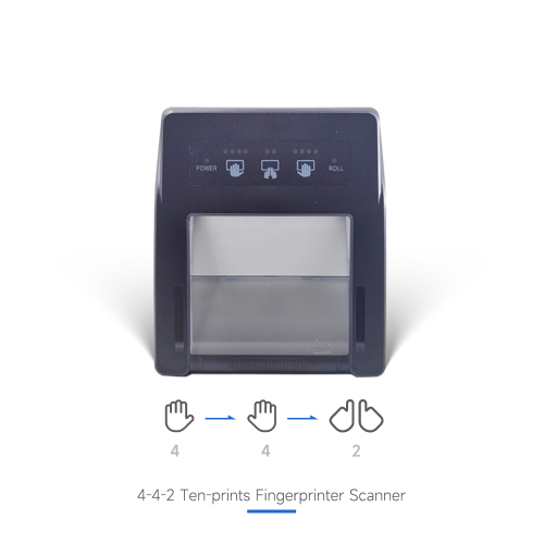 Tio-tryck fingeravtrycksläsare fyra fingeravtrycksskanner