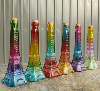 Different Size Glass Eiffel Tower