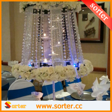 hanging crystal wedding centerpieces/crystal centerpieces for table
