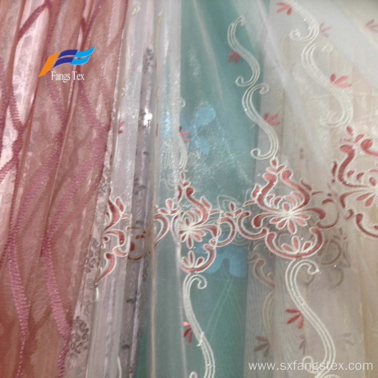 Voile Embroidery 100% Polyester Sound Proof Curtain