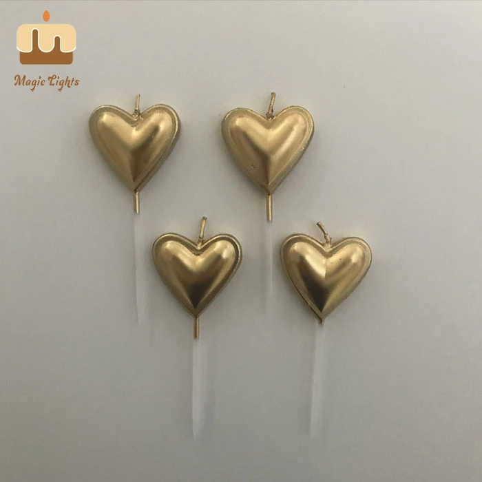 Top Heart Shaped Candles Gold Supplier