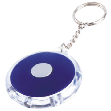 3*AG Colorful round shape keychain plastic LED torch