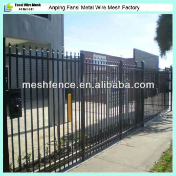 Powder coated black ornamental diy steel fences/fencing manufacturer