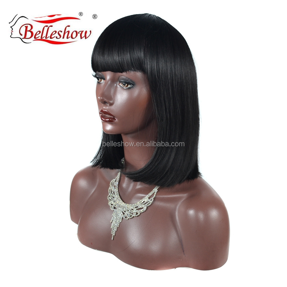 Hot sell wholesale cheap fashion women's short hair wig hat bobo head wig hat for young girl wigs