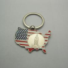 OEM USA MAP SOUVENIR METAL KEYCHAIN