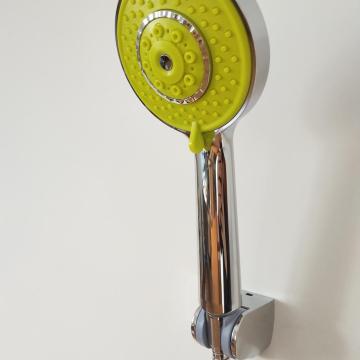 Yellow ABS plastic round handheld shower head