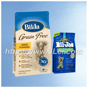 Solvent free quad seal flat bottom pouch