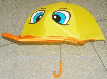 Kids umbrellas in yellow DUCK shape kids cute umbrella kids animal print umbrella