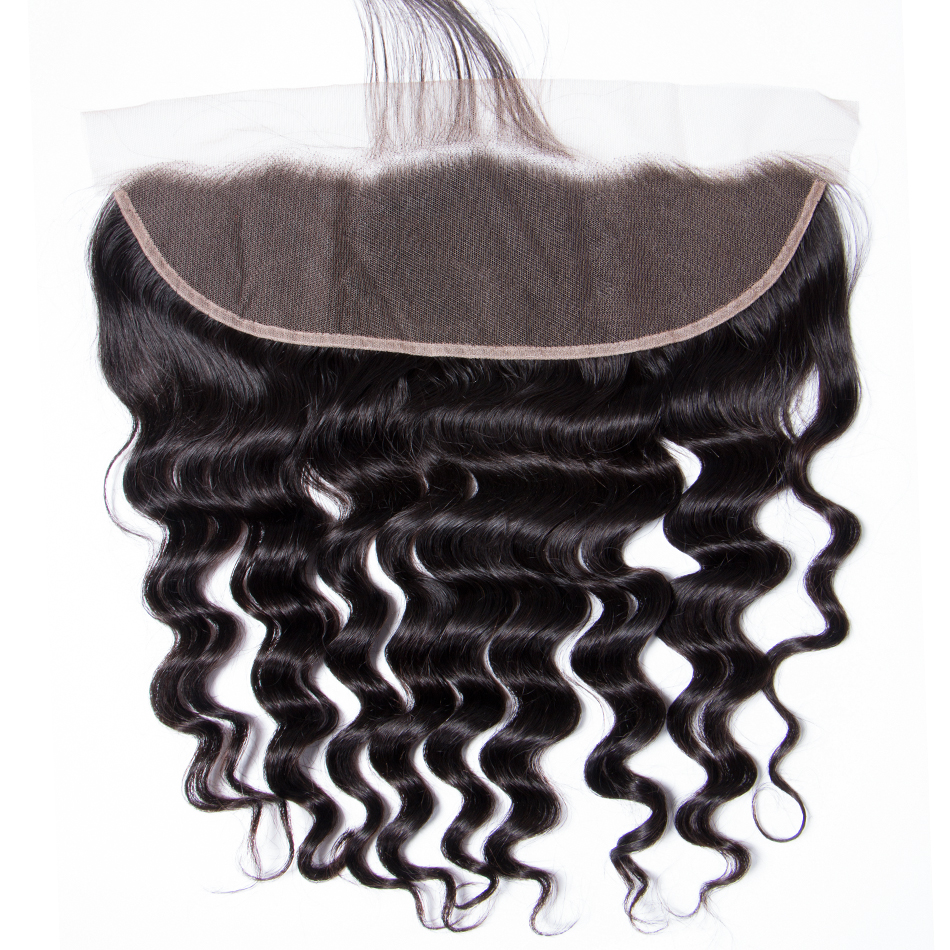 CELIE Cuticle Aligned Raw Cambodian Frontal Best Quality Light Brown 13x4 Loose Deep Wave Curly Frontal Hairs