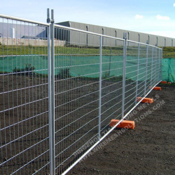 Welded Temporary Fence With Concrete Block Feet