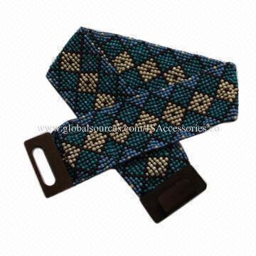 Handmade elegant wood beaded belts