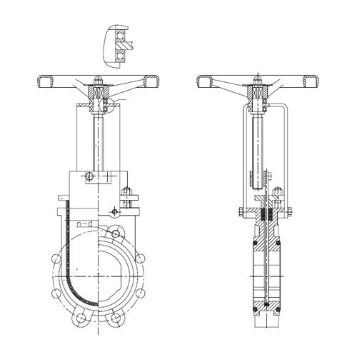 Vanne à guillotine bidirectionnel