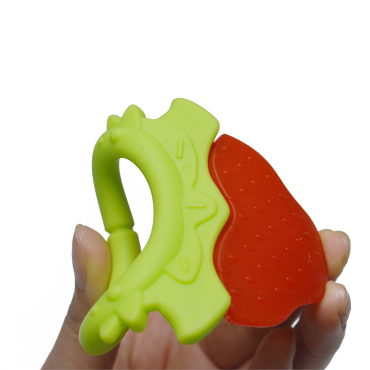 BPA Free Soft Gum Massager Fruit Shape Silicone Baby Teether