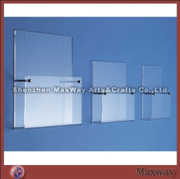 Wall mounting acrylic transparent leaflet holder/stand