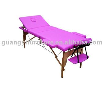 3-section wooden folded portable massage table