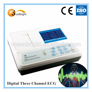 Handheld ECG machine with printer auto analysis software