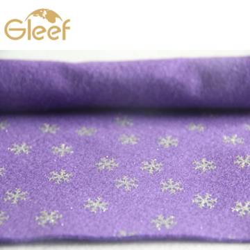 print glitter 100% polyester felt material