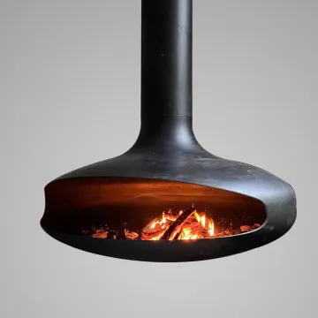 Customized Real Fire Indoor Hanging Fireplace Wood Burning Suspended Fireplace for Sale