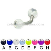 Fashion clear crystal eyebrow body piercing jewelry