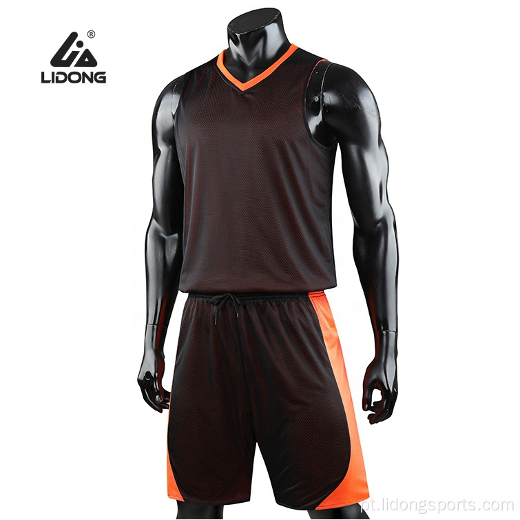 Uniforme de basquete reversível de basquete por atacado