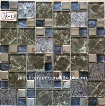 Crstal & Stainless Steel Mixed Glass Mosaic
