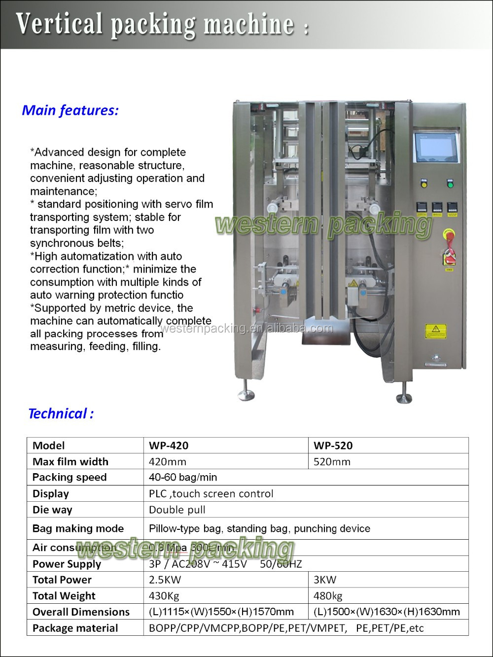 Guangzhou manufacturers Detergent Washing Powder  Packing Machine