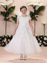 white lace tulle baby gown wedding dress infant garment