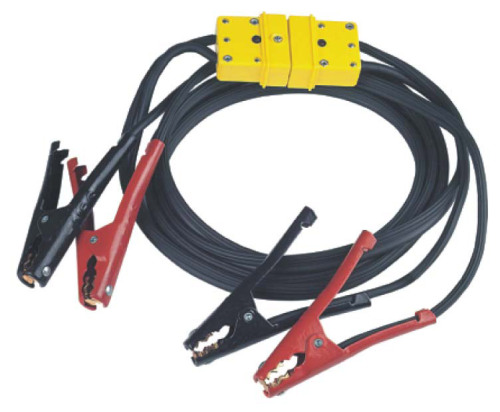 Booster cable with safety plug