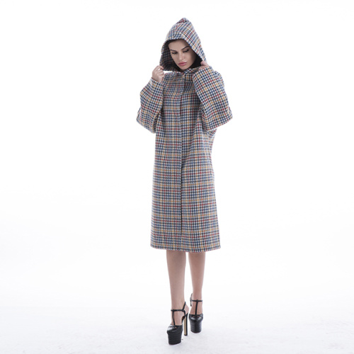 Cashmere coat color plaid