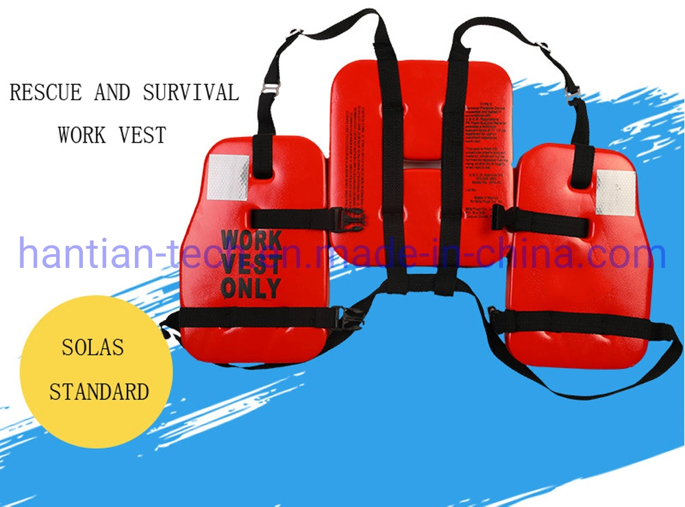 Marine Life Saving Appliance Lifek Jacket Platform Oil Orange PVC Foam Lifesaving Life Chaleco