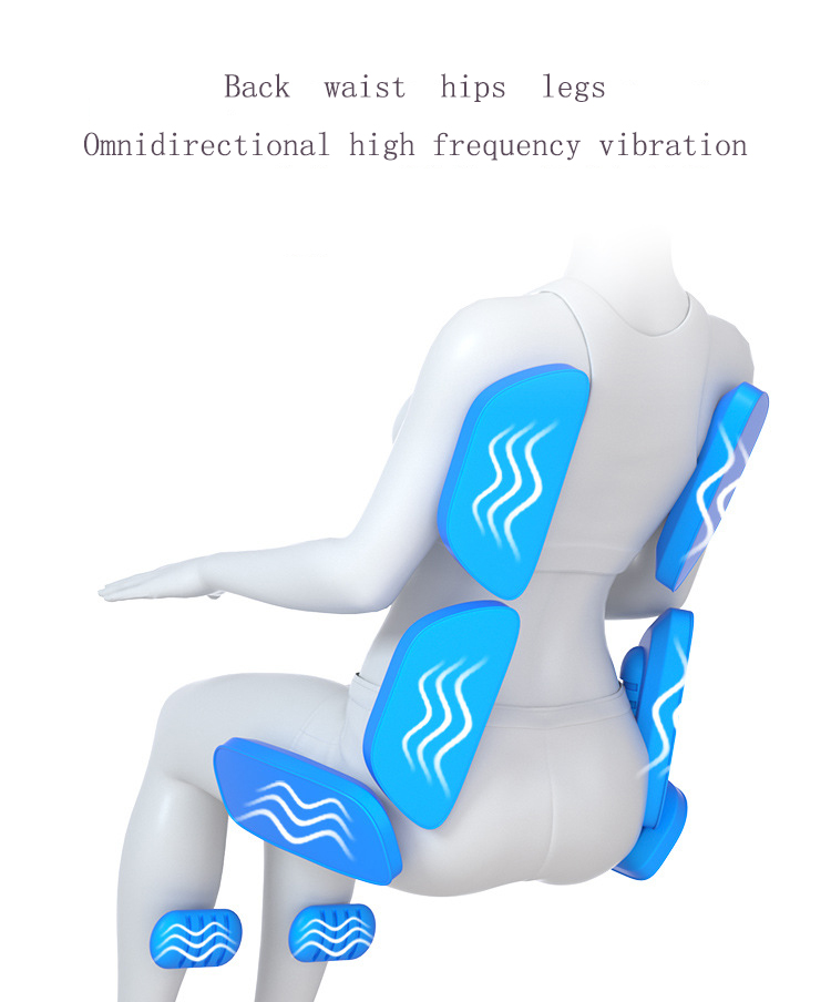 hot selling back waist shiatsu vibration heating massage cushion