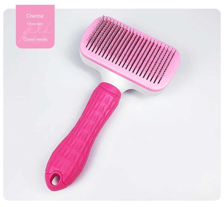 Pet Hair Removal Comb Dog Comb Self-Cleaning Steel Needle Comb One-Button Cleaning Automatic Hair Removal Cat Brush