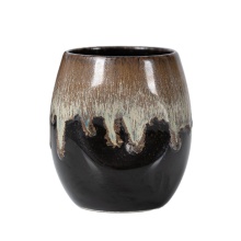 Customized Colorful Vintage Pottery Coffee Mug with Gradient Glaze