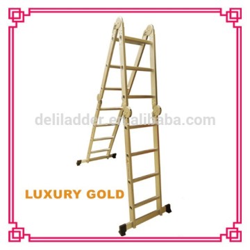 euro standard aluminium golen color multifunction ladder folding step ladder