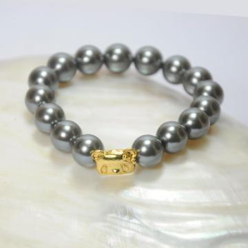 Bead Bracelet with Bear Pendant