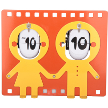 Pomotion Mktime fashion clock metal boy &girl flip clock