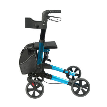 Folding Aluminum 4 Wheels Rollator With Seat